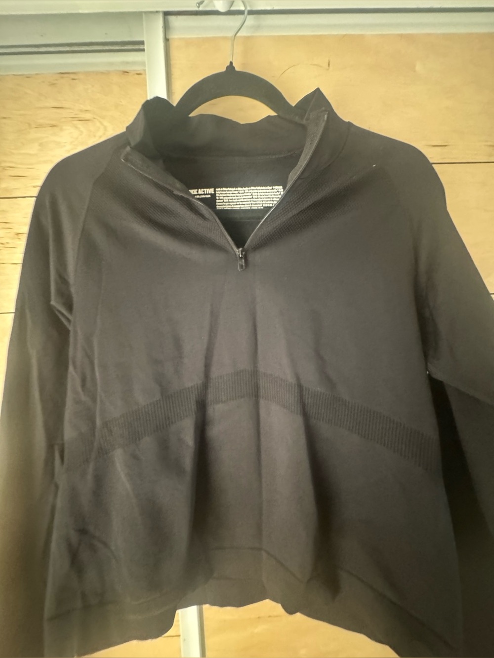 PINK Victoria's Secret Black Half-Zip Pullover Sweater